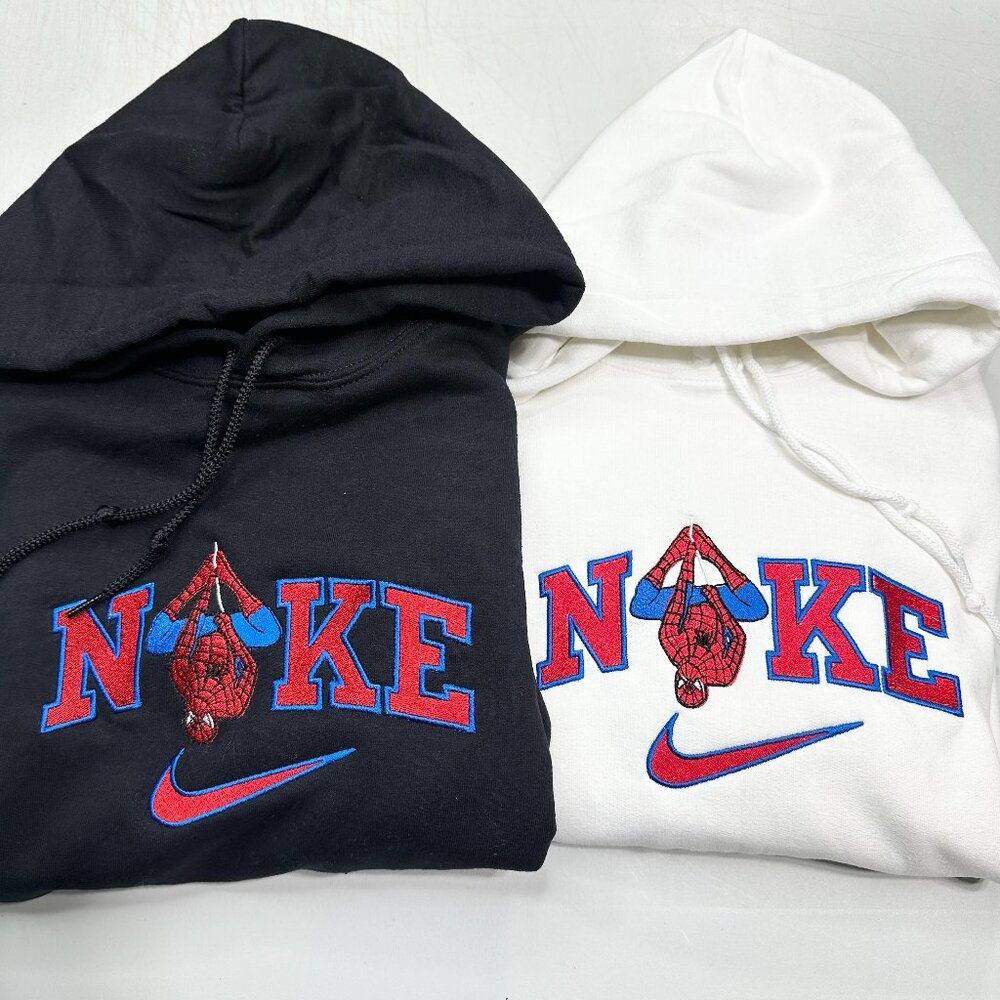 Nike Spiderman HOODIE Embroidered Adult Unisex Hooded Sweatshirt Super Hero Gift